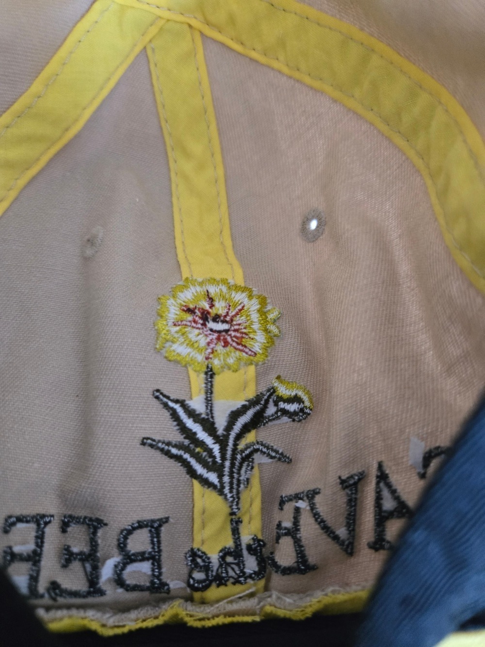 SMITHSONIAN 'SAVE THE BEES' BASEBALL CAP EMBROIDERED BEIGE ONE SIZE - Picture 13 of 15
